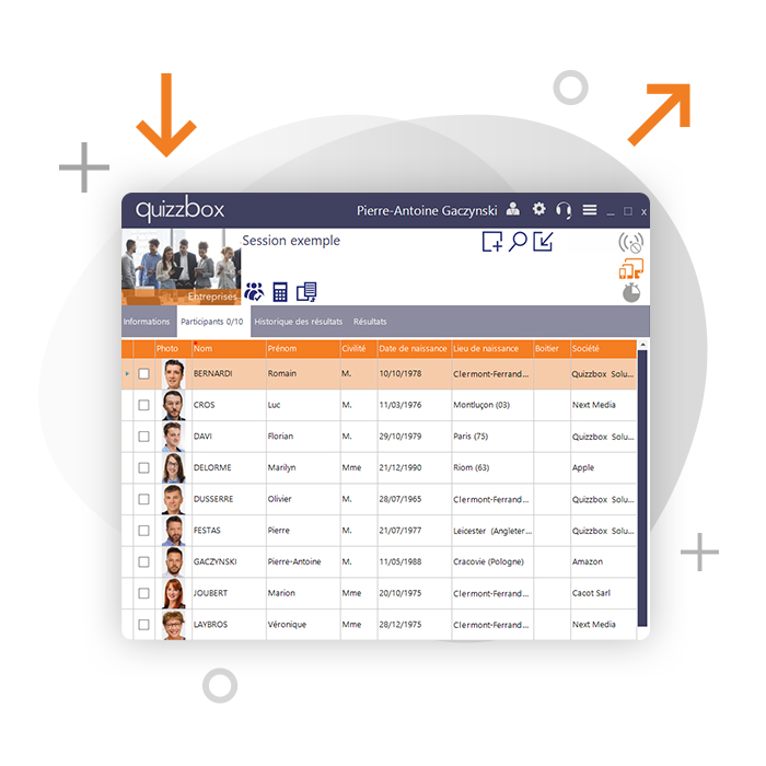 Interface de gestion